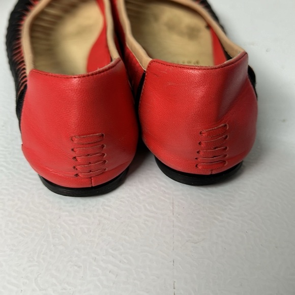 RARE !! BLACK MELON orange pink twist Christian Louboutin flats red bottoms - Picture 5 of 7